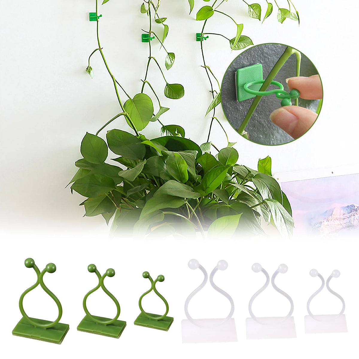 Self-Adhesive Plant & Cable Clips – 10/20 Pack