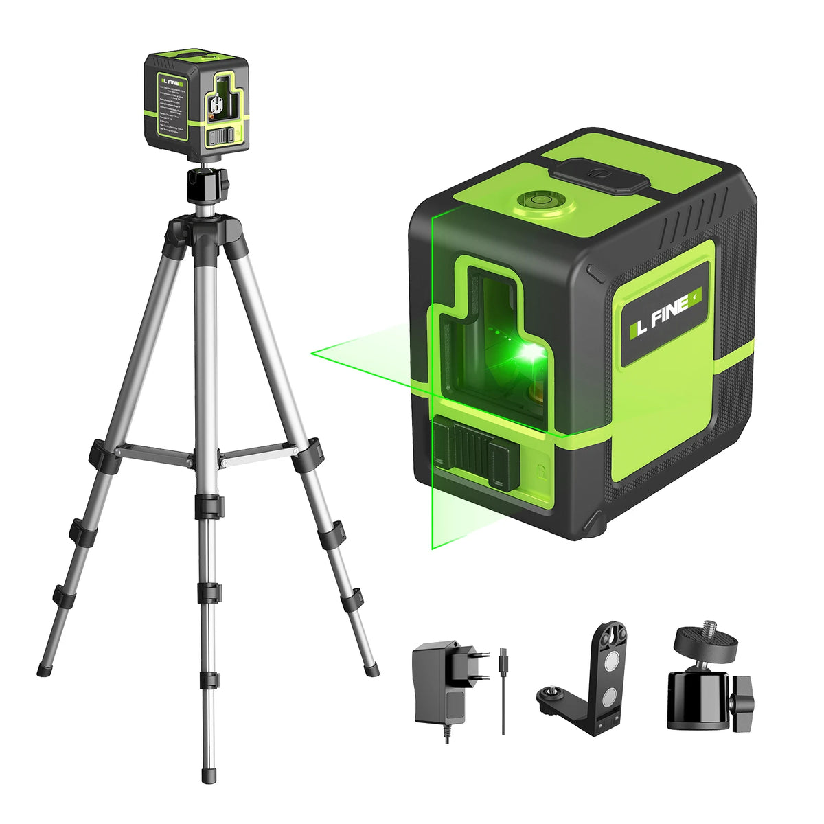 Lfine Laser Level 2 Lines Professional Level Laser Horizontal Vertical Nivel Laser Automatic 360° Self-Leveling Tools