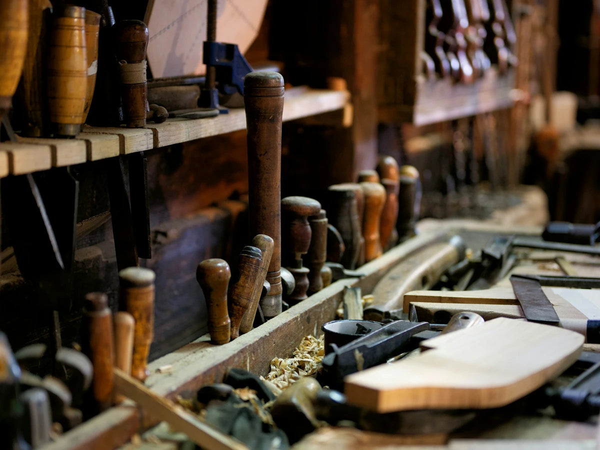A bright workshop with tools ready for a project