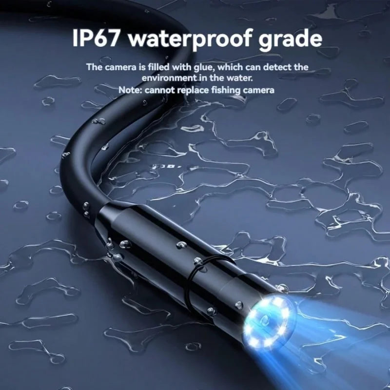 4.3" Screen Handheld Endoscope Camera 1080P HD, IP67 Waterproof Borescope Inspection Camera with 8 LEDs for Automotive Pipe