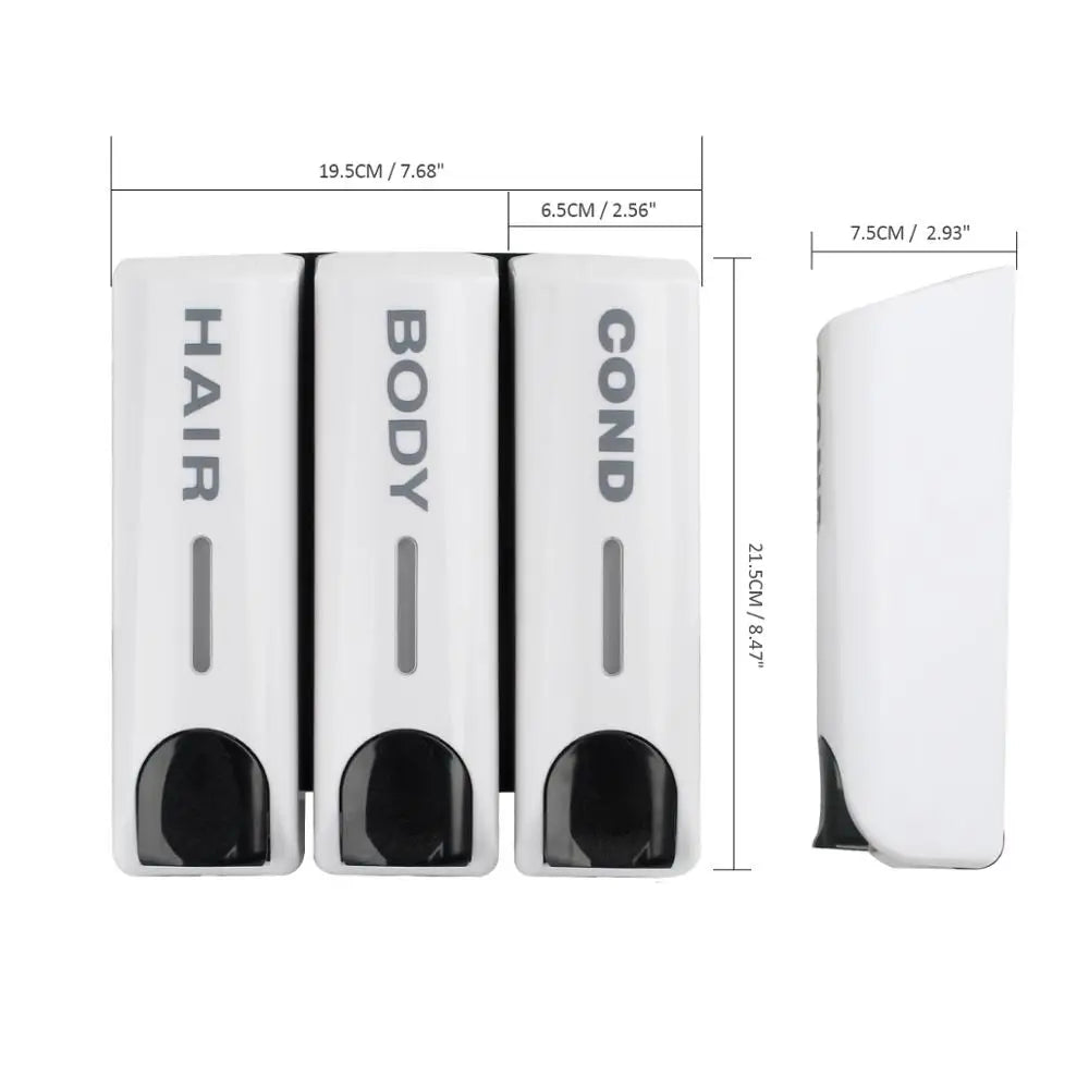 Wall-Mounted 350 ml Soap Dispenser – 1 to 3 Chambers