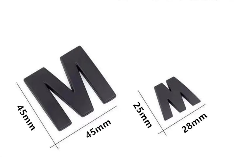 1Pcs 3D Metal 45mm 25mm DIY Letters Alphabet Emblem Numbers Chrome Labeling Car Sticker Digital Badge Accessories Motorcycle