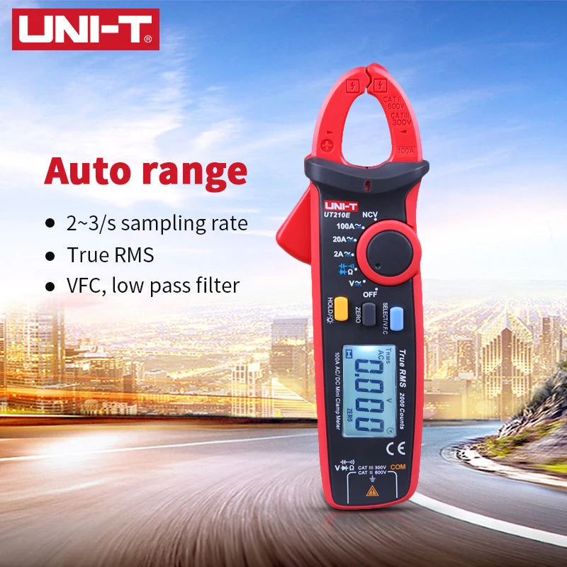 UNI-T Clamp Meter Digital UT210E UT210D AC Current Mini Clamp Multimeter True RMS Pliers Ammeter UT210C Auto Range