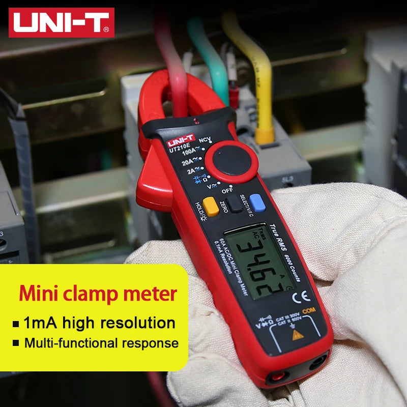UNI-T Clamp Meter Digital UT210E UT210D AC Current Mini Clamp Multimeter True RMS Pliers Ammeter UT210C Auto Range