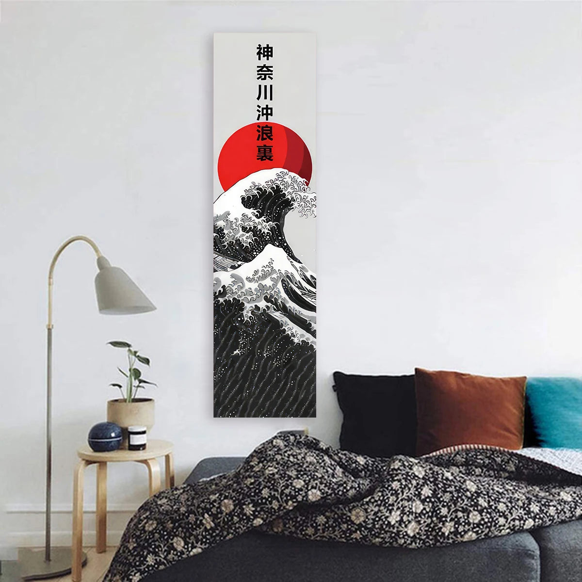 Japanese Ocean Wave Wall Tapestry – 40×150 cm