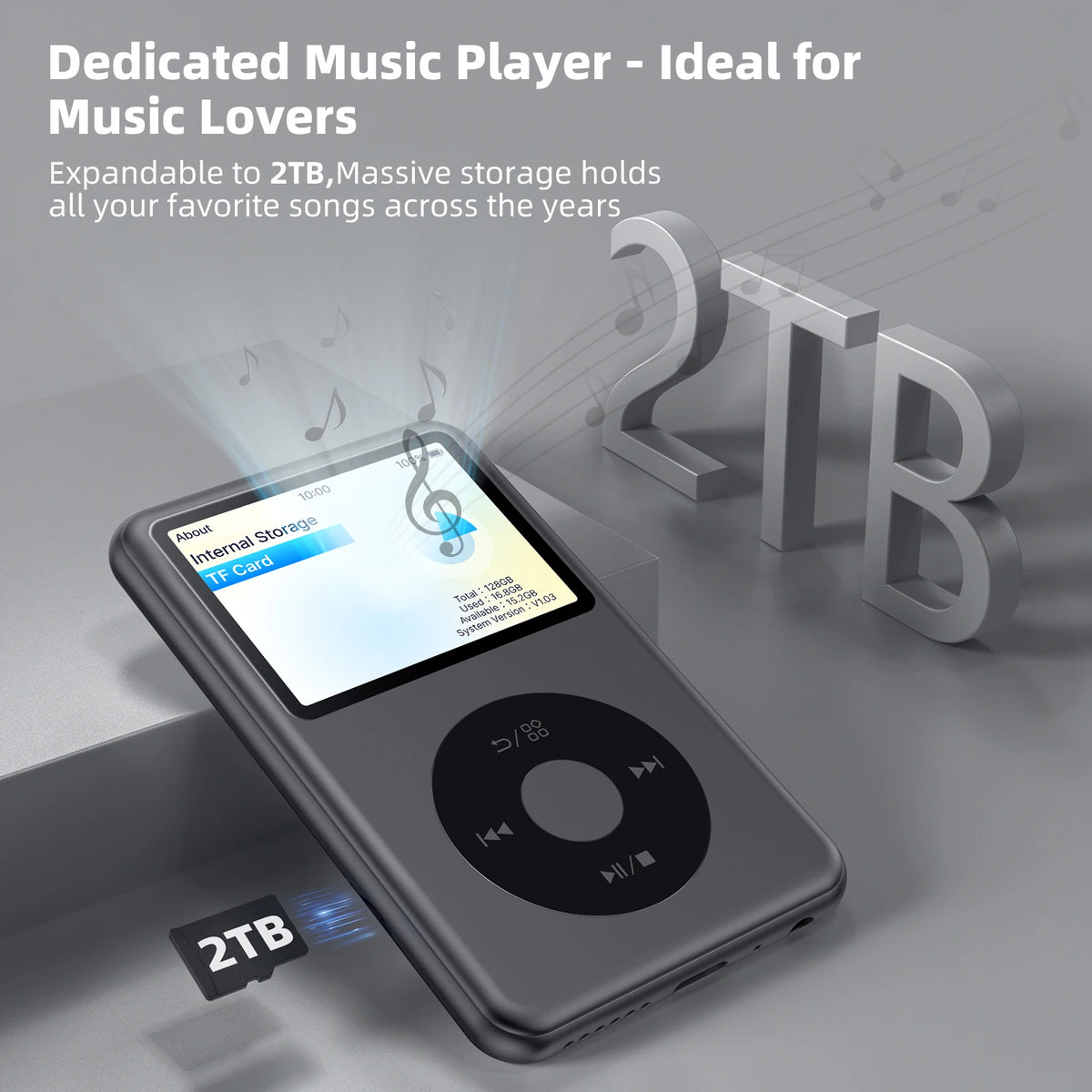 INNIOASIS Y2 Portable MP3 Player Bluetooth, Ipod Classic Dap Electronics Digital Music Player, Lossless DSD DAC FLAC Support