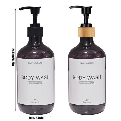 500ml Shower Dispenser Bottle – Shampoo, Conditioner & Body Wash Labels