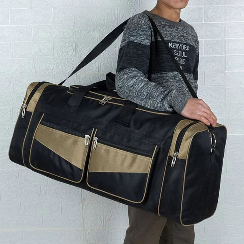 Large Luggage Travel Bag Camping Gym Fitness Handbags for Women Men Outdoor Sports Shoulder Storage Duffel Long Distance Bag 90L