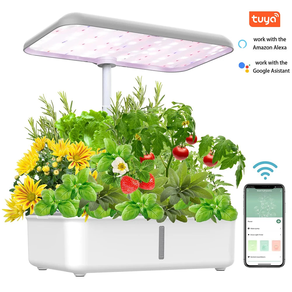14-Pod Hydroponic Growing System — LED & App Control