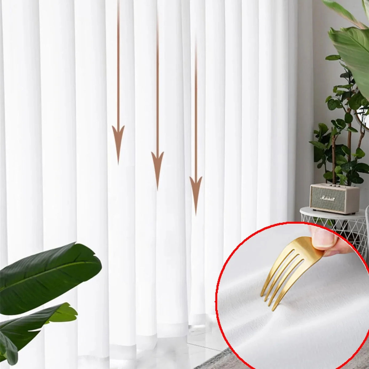 Cream White Sheer Voile Curtains – Multiple Sizes