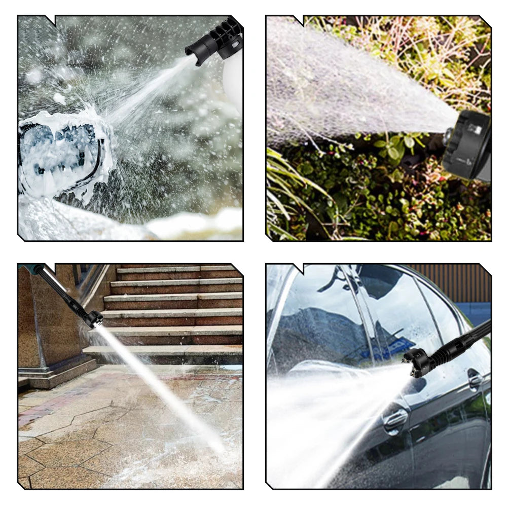 NEWBENY 200Bar Brushless High Pressure Car Washer Gun 6 IN 1 Electric Washing Spray Gun Without Battery  For Makita Battery Pin
