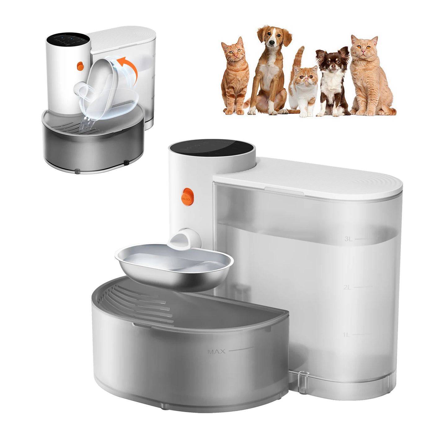 Cordless Pet Water Station — Dual Tank