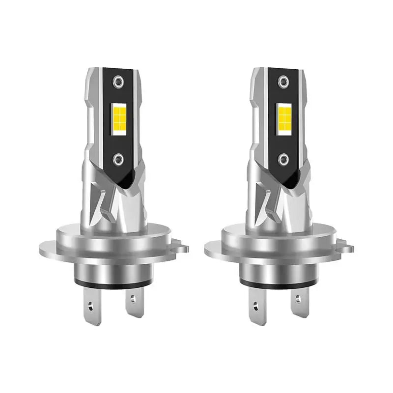 זוג נורות LED H7 קומפקטיות 12V עם קירור מאוורר