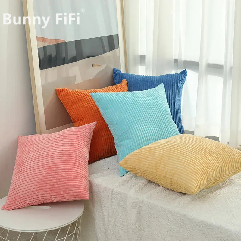 Striped Corduroy Cushion Cover – Multiple Sizes