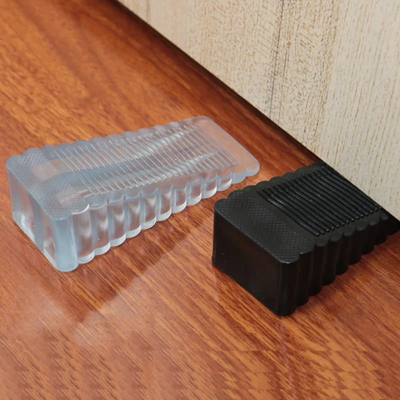 Rubber Door Stopper Movable No Drill Anti Slip Anti Collision Front Wedge for Home Household Furniture Protector