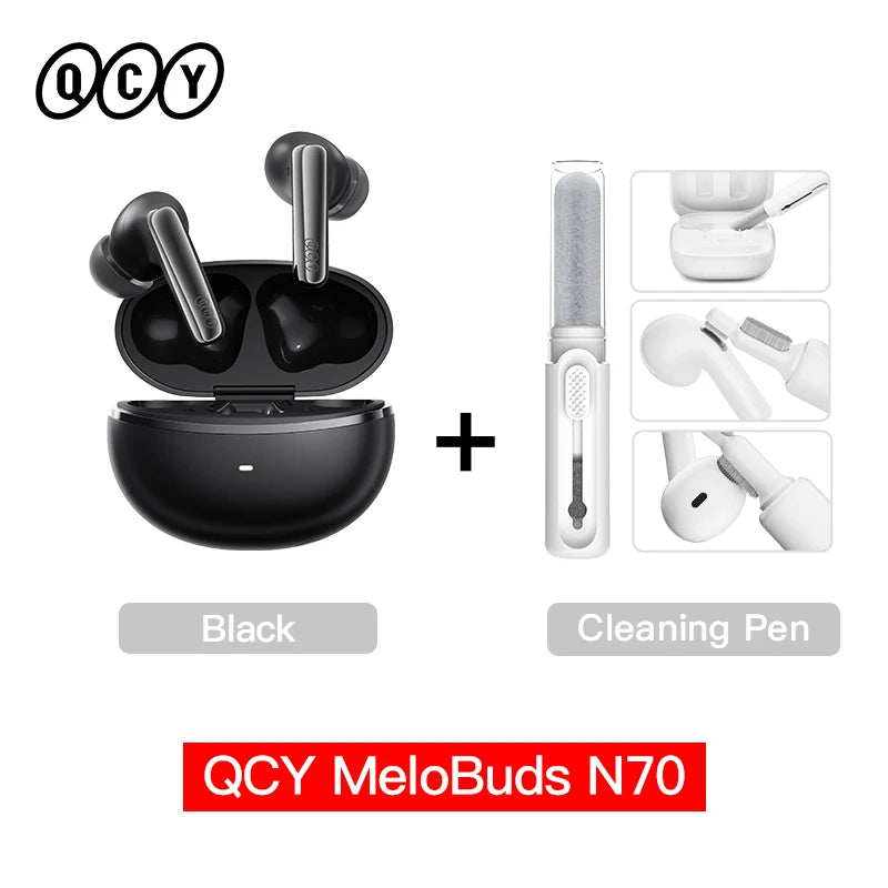 QCY MeloBuds N70 Adaptive ANC Earbuds, 50H