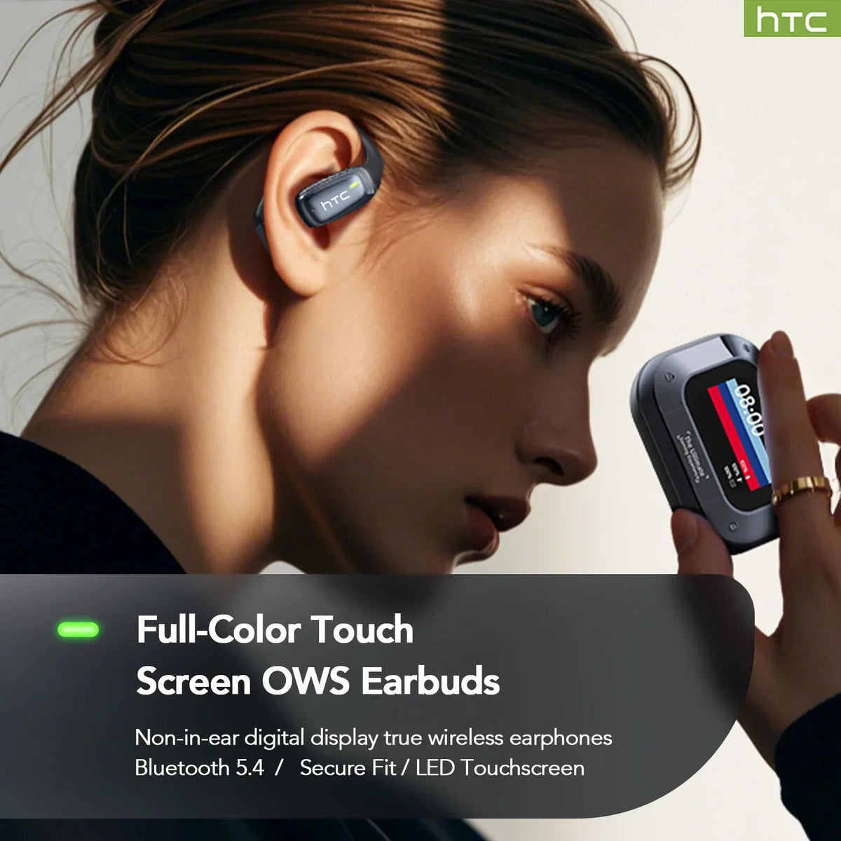 HTC NE25 AI Translation Wireless Earbuds with Charging Case