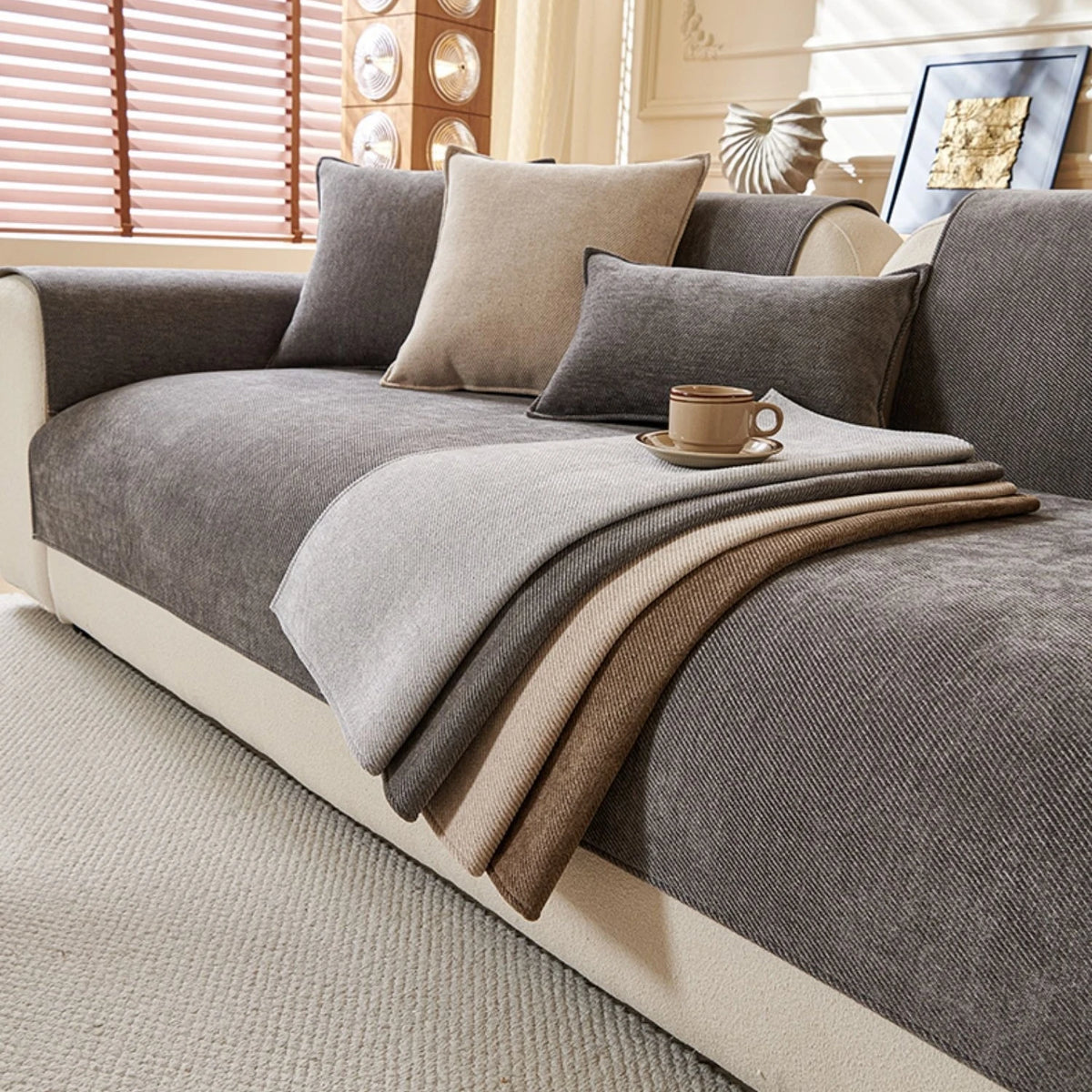 Chenille Sofa Cover Mat – Multiple Sizes