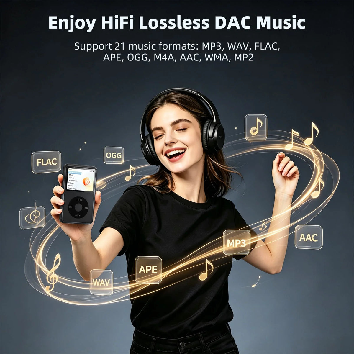INNIOASIS Y2 Bluetooth MP3 Player, 8GB