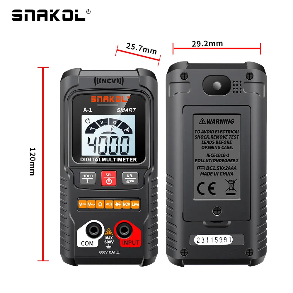 SNAKOL SK-A1 4000-Count True RMS Multimeter