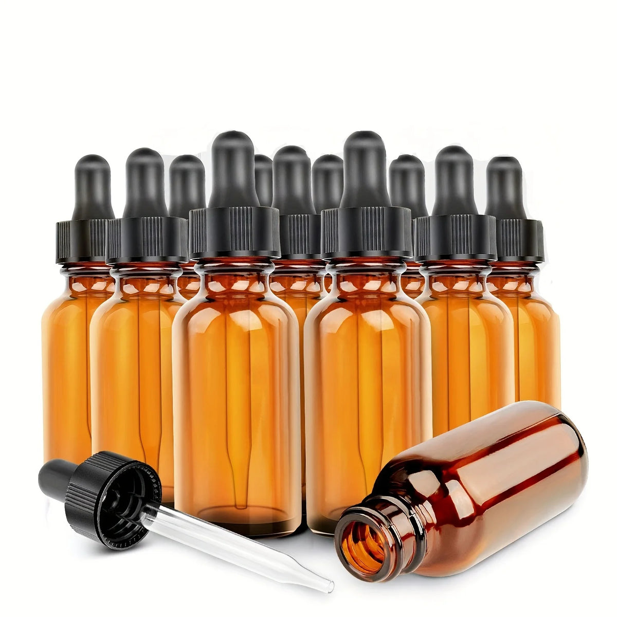 Amber Glass Dropper Bottles — 12-Piece Set — product image 1