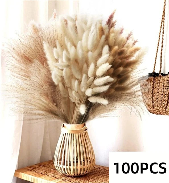 Natural Dried Pampas Grass Bouquet – Multiple Sets