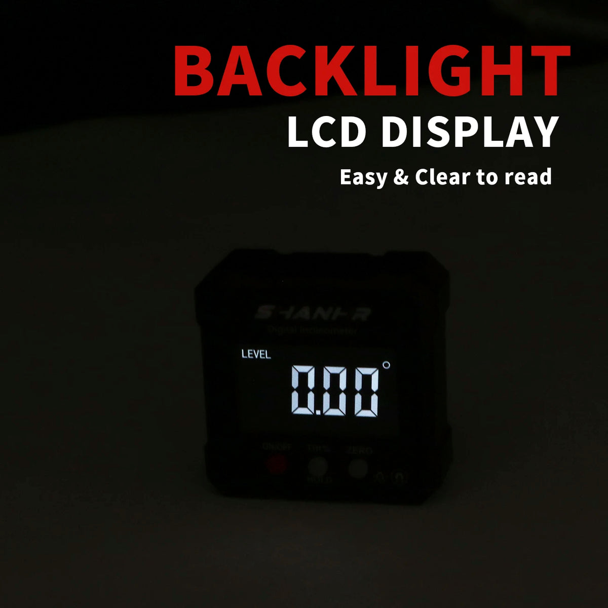 SHANHR Magnetic Digital Angle Finder with Backlight