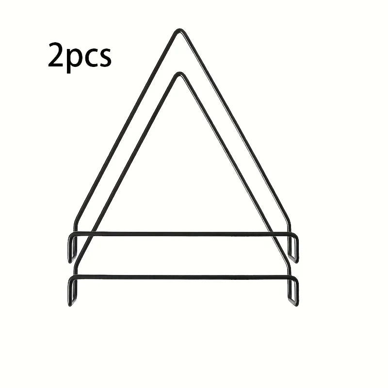 4pcs/2pcs Elegant Matte Black Metal Vinyl Record Wall Mount - Stylish Storage and Display, Perfect Living Room Decoration