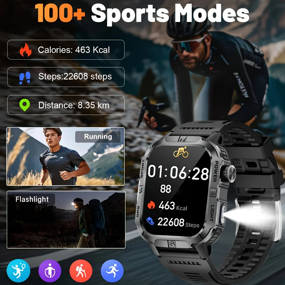 Outdoor GPS Sports Smartwatch with Compass & Calls