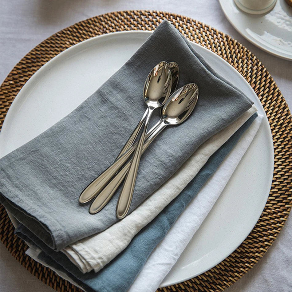 4-Piece Pure Linen Napkin Set – 40×40 cm