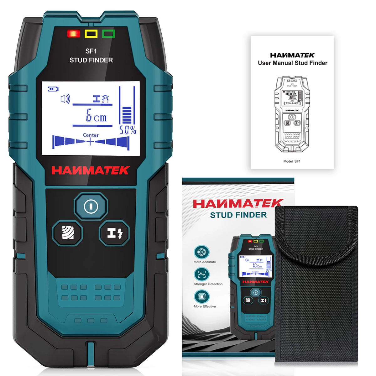 HANMATEK SF1 Wall Stud, Metal & Live Wire Finder