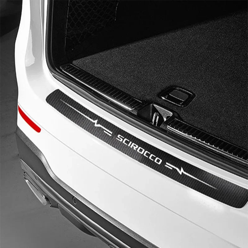 Car Door Sill Protector Stickers For Volkswagen SCIROCCO Logo Anti-Scratch Threshold Rear Trunk Strip Decorative Car Accessories