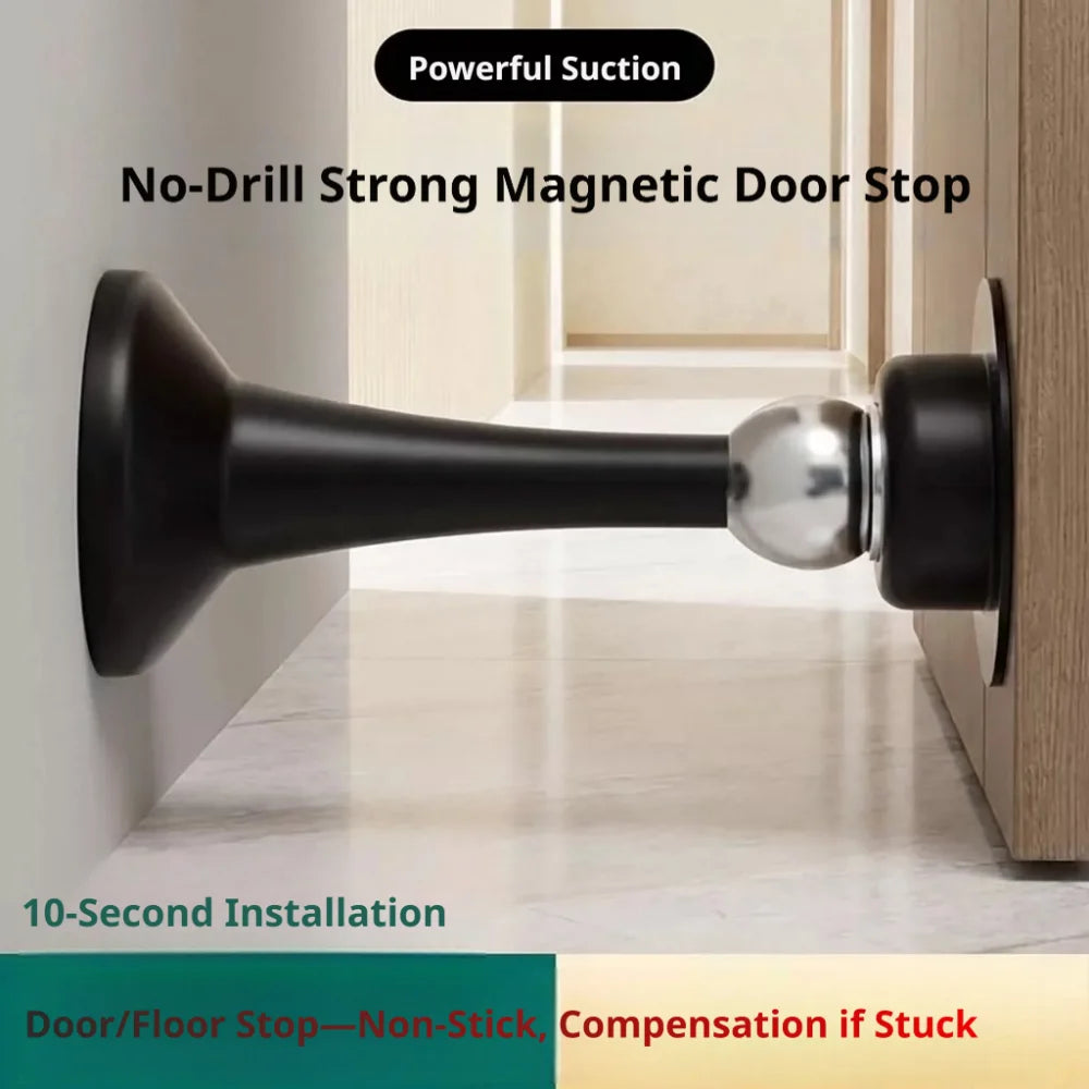 4/1PCS No-Drill Door Stopper For Room Door Fixed Wall Protection Anti-collision Household Silicone Strong Suction Floor Stopper