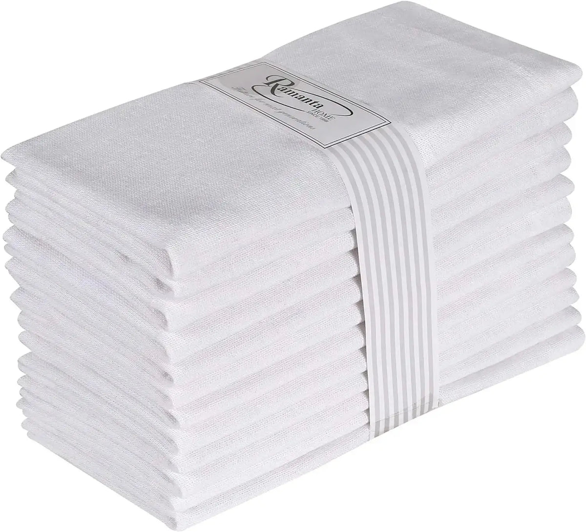 12-Piece Linen Dinner Napkin Set for Table Settings
