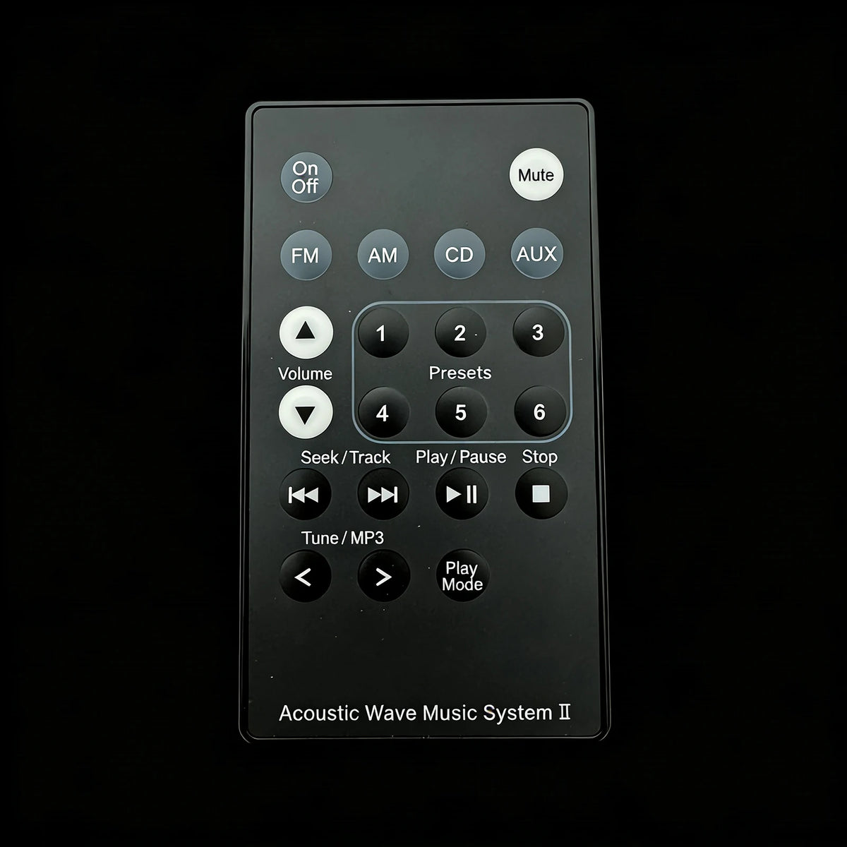 for Bose Acoustic Wave Music System II Remote Control Replacement Black ABS Material for Audio Electronics