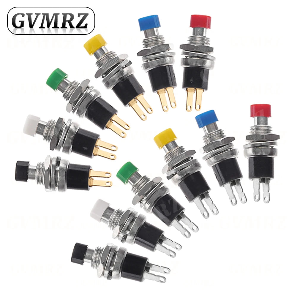 PBS-110 PBS05B 7MM Momentary Push Button Switch Press The Reset Switch Momentary ON OFF Push Button Micro Switch Normally Open