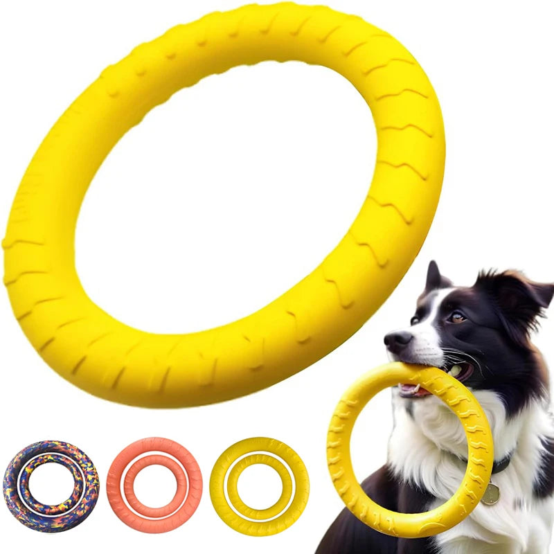 Dog Toys Pet Flying Discs EVA Dog Training Ring Puller Resistant Toys For Dogs Floating Puppy Bite Ring Toy Interactive
