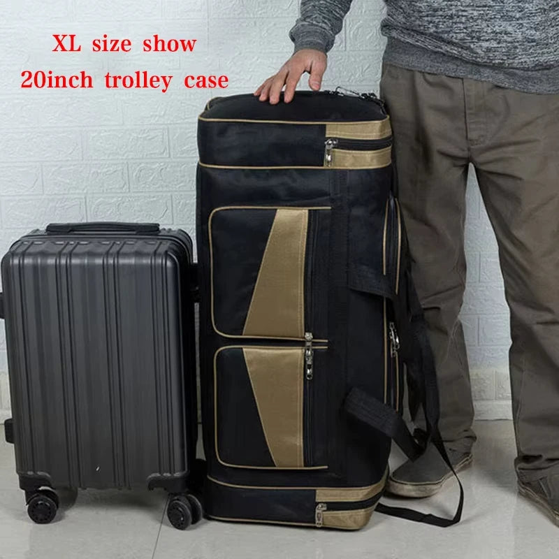 Large Luggage Travel Bag Camping Gym Fitness Handbags for Women Men Outdoor Sports Shoulder Storage Duffel Long Distance Bag 90L