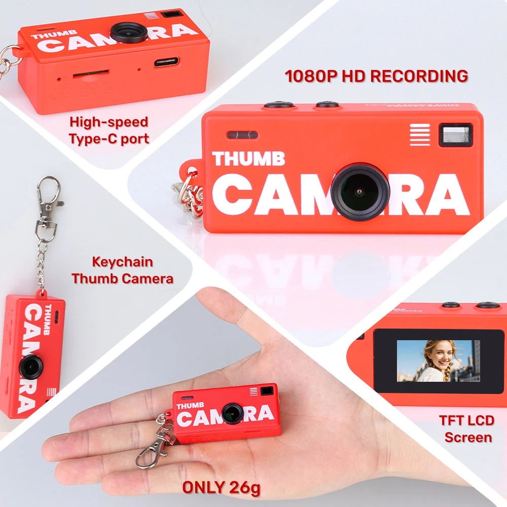 G6 1080p Keychain Mini Camera with 0.96-Inch Screen