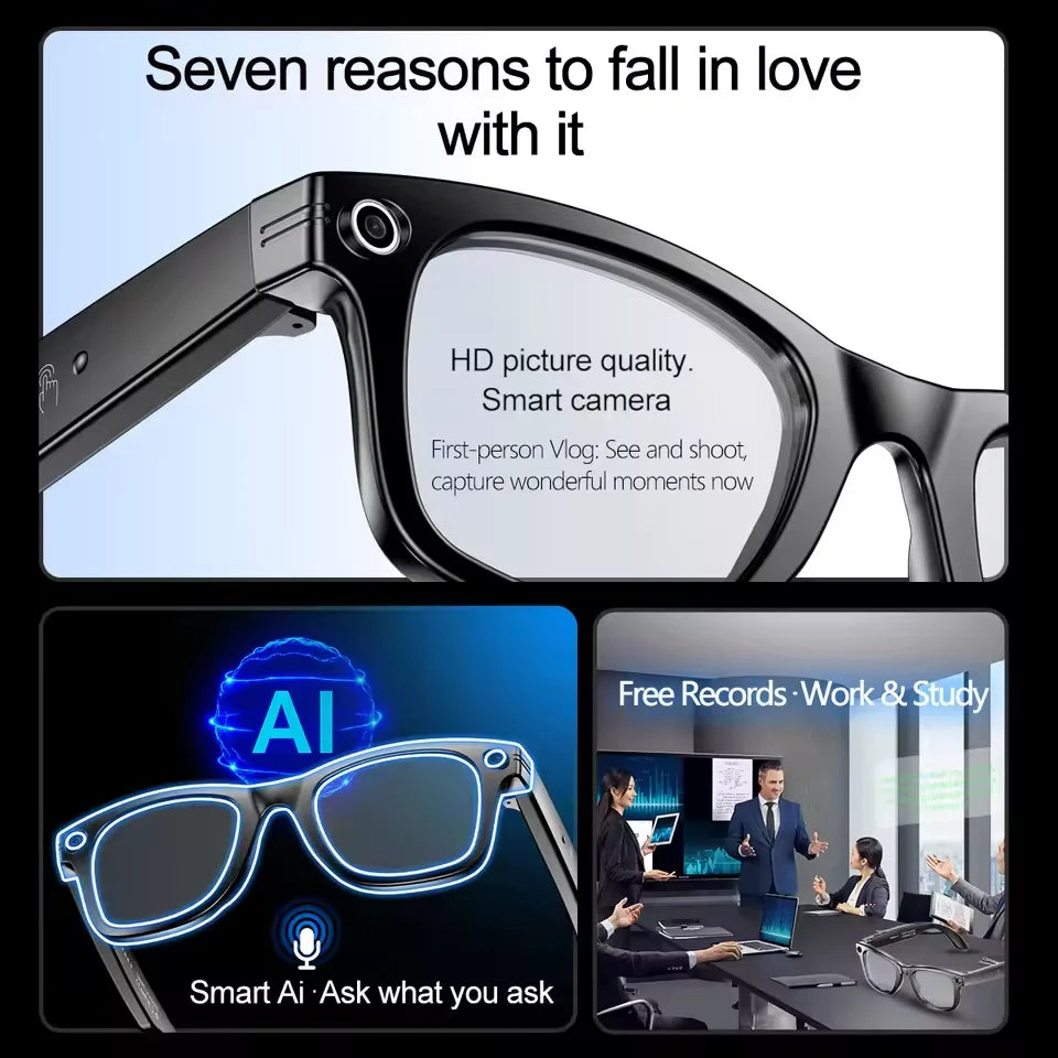 W610 AI Camera Smart Glasses with Translation & Calls
