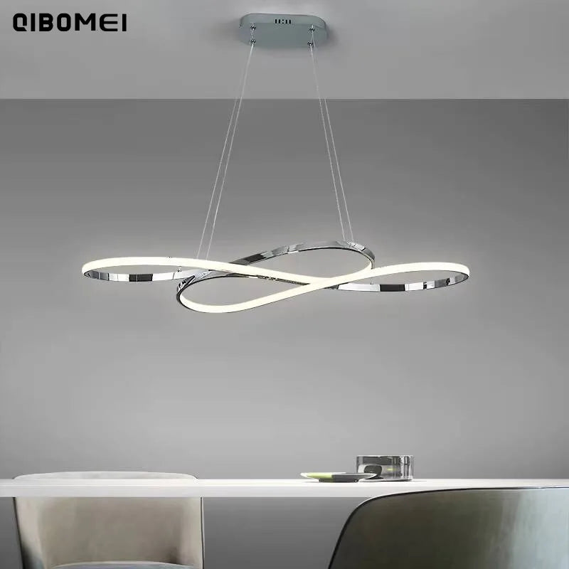 Nordic Simple LED Restaurant Pendant Lights Creative Light Luxury Dining Room Large Chandelier Modern Home Indoor Lighting Lamps