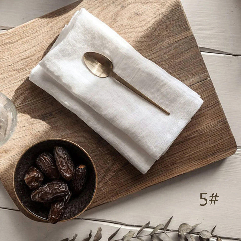 4-Piece Pure Linen Napkin Set – 40×40 cm