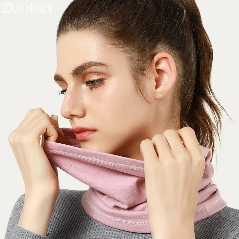 New Winter Sports Running Ski Mask Velvet Thermal Neck Warmer Ski Hiking Cycling Riding Snowboard Scarf Men Women Hiking Scarves