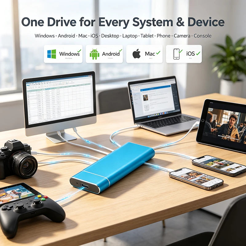 Portable USB-C External SSD with USB 3.1
