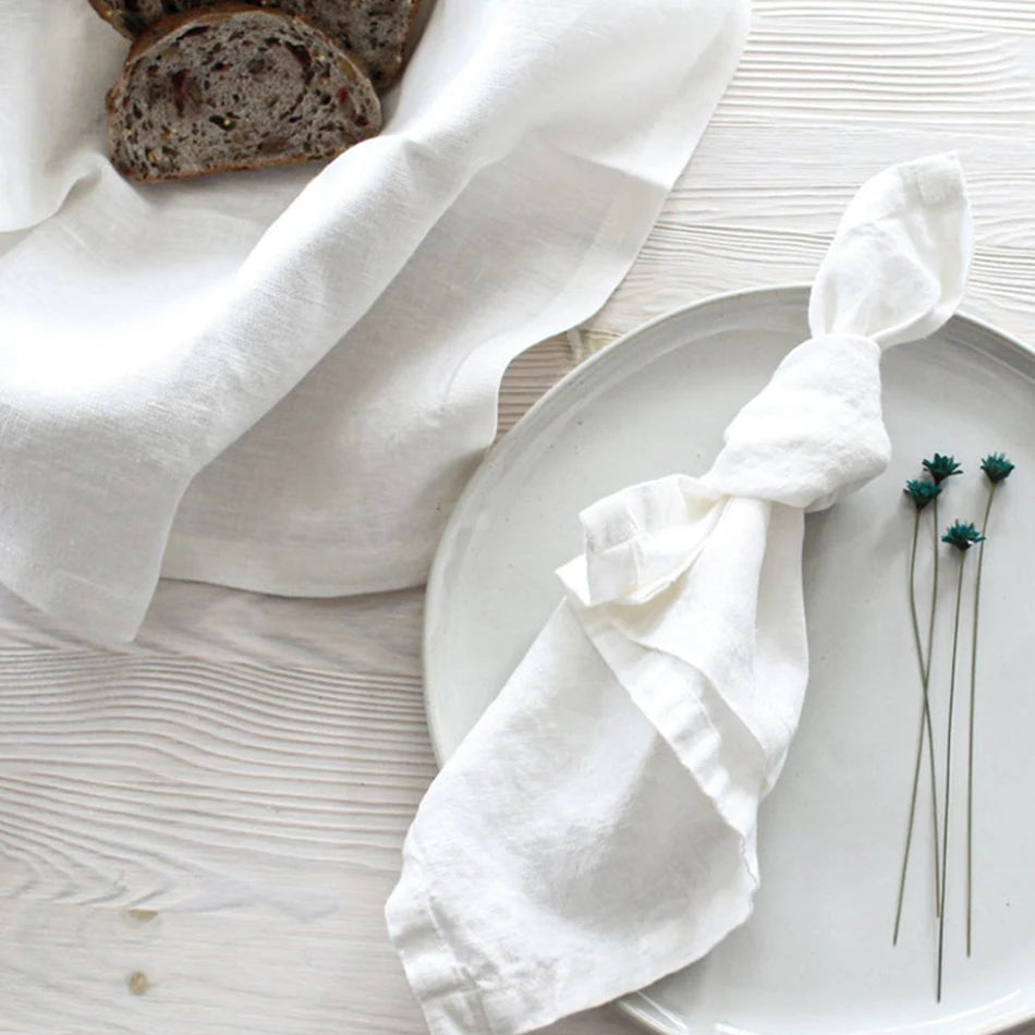 4-Piece Pure Linen Napkin Set – 40×40 cm