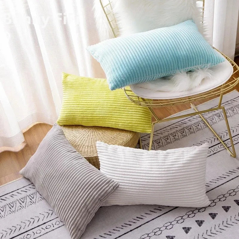 Striped Corduroy Cushion Cover – Multiple Sizes