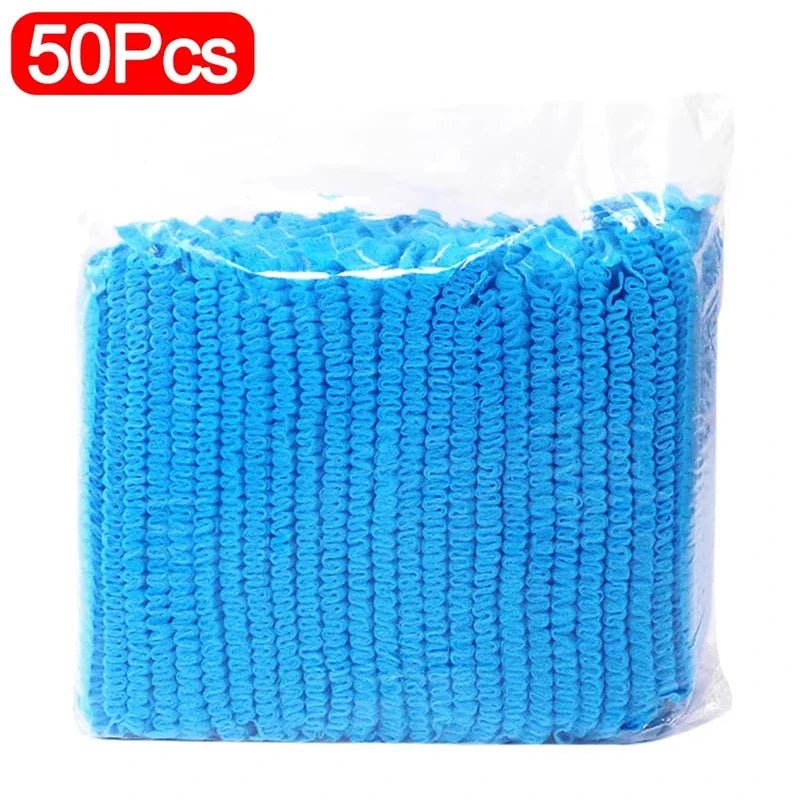 100/50/10PCS Disposable Non Woven Fabric Hat Elastic Sterile Caps Eyelash Extension Head Covers Spa Salon Beauty Accessories