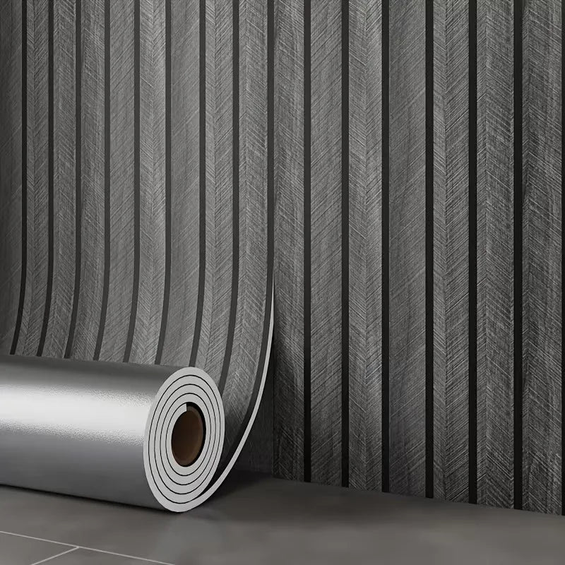 Self-Adhesive Wood Grain Wall Panels, Waterproof 3D Grille Sticker for TV Background, Living Room Bedroom Home Decor