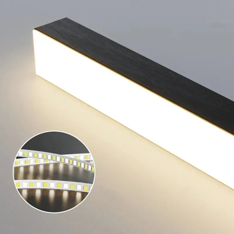 Nordic Minimalist LED Ceiling Chandelier for Dining Living Room Table Kitchen Island Simple Pendant Lamp Indoor Lighting Fixture
