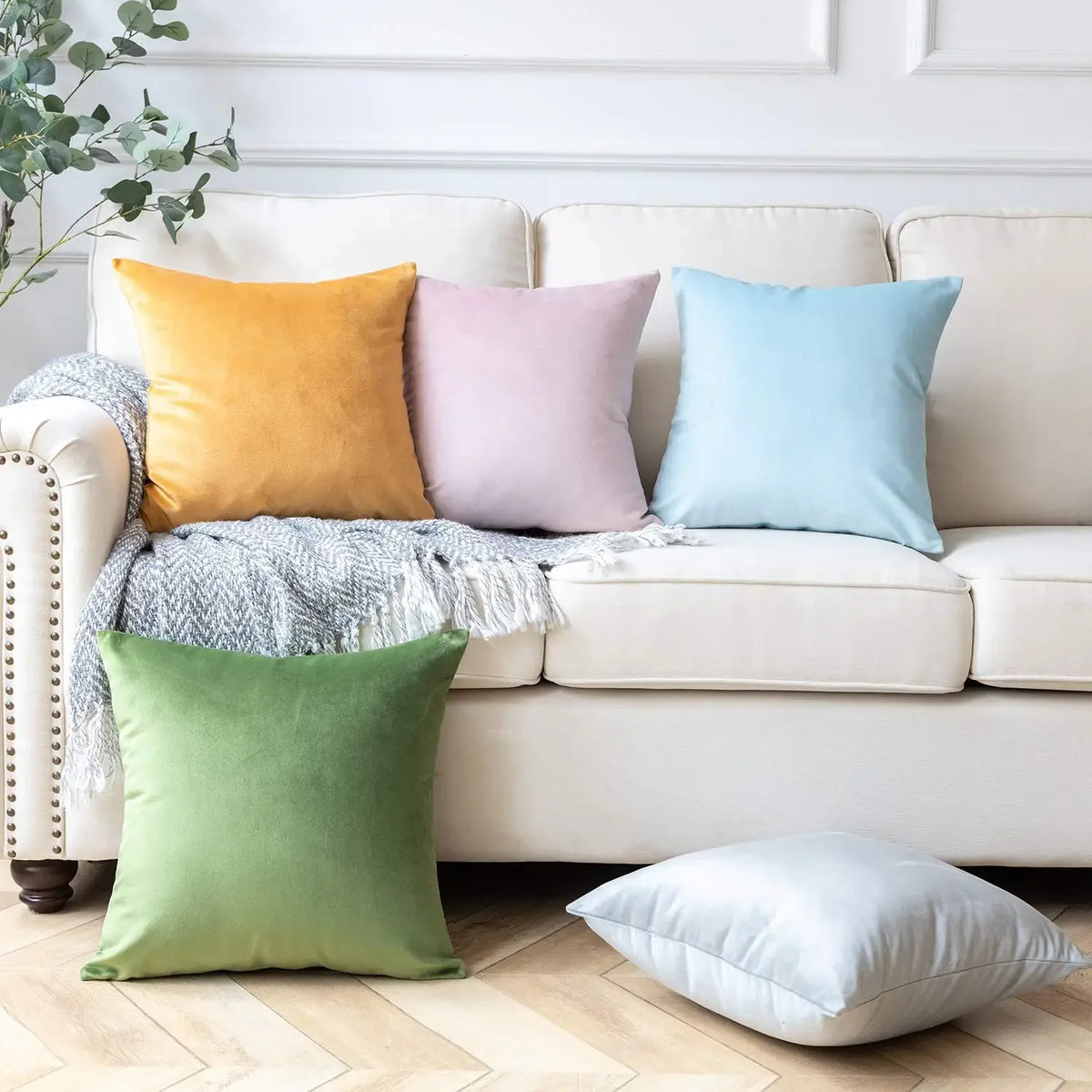 Velvet Cushion Cover – Multiple Sizes & Colors